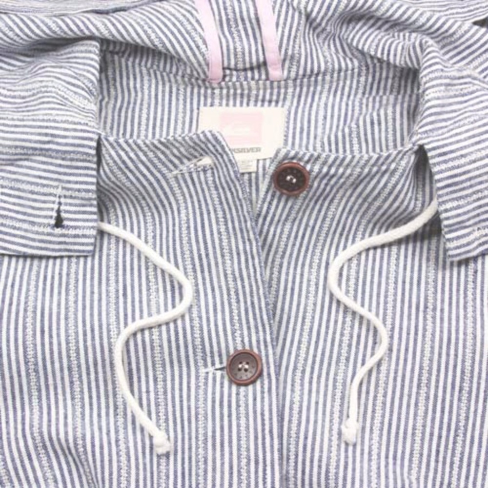 🔥Quiksilver Pool Stripe Hooded Blazer - NWT - Picture 4 of 8